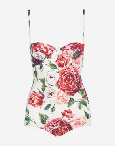Dolce & Gabbana Floral-print Balconette Swimsuit In Floral Print
