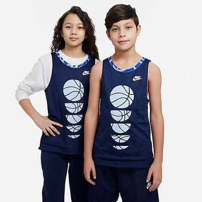 Nike Culture Of Basketball Big Kids' Reversible Basketball Jersey In Blue