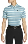 Nike Men's Dri-fit Tour Striped Golf Polo In Green