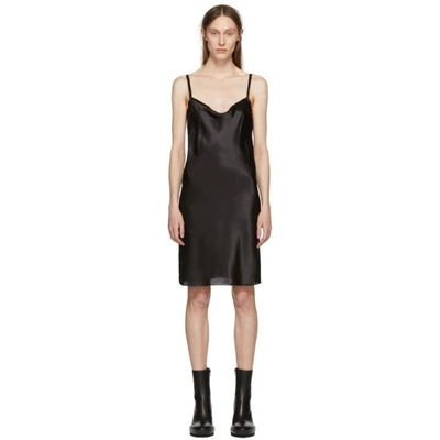 Ann Demeulemeester Black Silk June Slip Dress In 099 Black