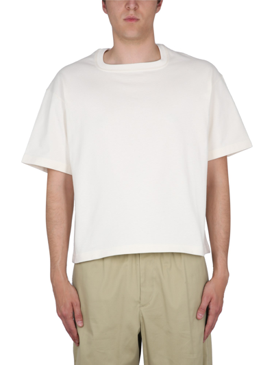 Bottega Veneta Cotton T-shirt In Chalk