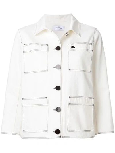 Courrèges White Denim Four-pocket Jacket