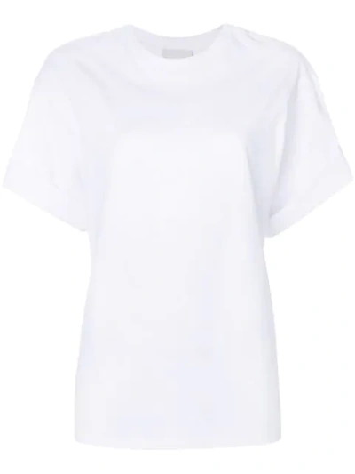 3.1 Phillip Lim / フィリップ リム Pierced Short-sleeve T-shirt In White