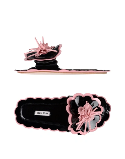 Miu Miu Sandals In Black