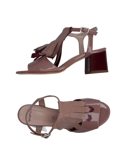 Tipe E Tacchi Sandals In Pale Pink