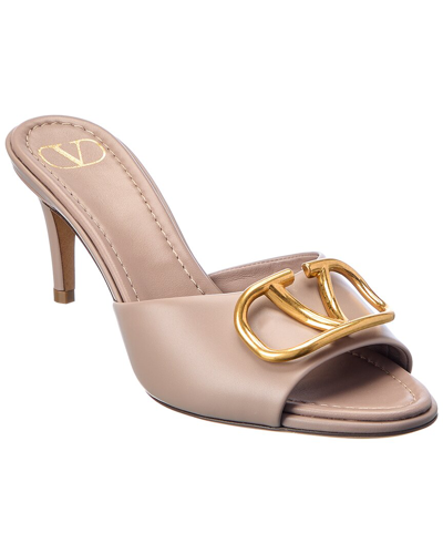 Valentino Garavani Vlogo 70 Leather Sandal In Pink