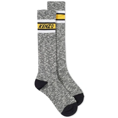 Kenzo Logo Marl Sock In Black