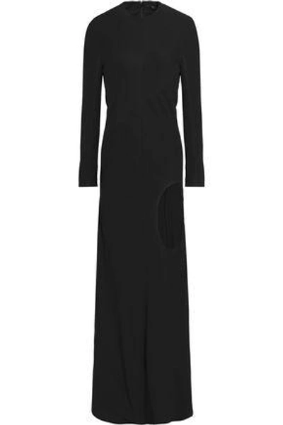 Haider Ackermann Woman Cutout Crepe Maxi Dress Black