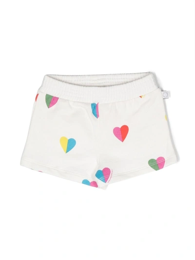 Stella Mccartney Babies'  Kids Girls White Cotton Heart Shorts