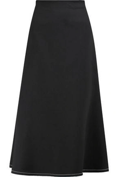 Ellery Woman Beedee Flared Crepe Midi Skirt Black