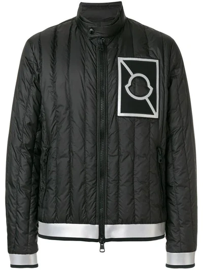 Moncler C X Craig Green Reflective Stripe Quilted Jacket In Black
