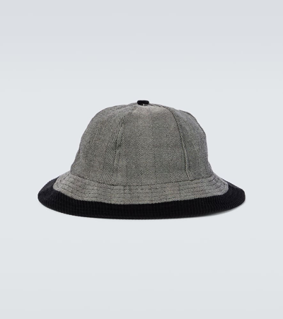 Bode Herringbone Hat In Brown Multi