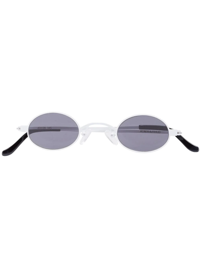 Roberi And Fraud White Doris Sunglasses