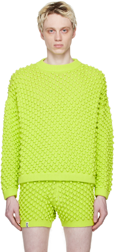 Bonsai Chunky-knit Crew-neck Jumper In Green