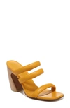 Vince Dara Tubular Three-band Slide Sandals In Papaya Yellow