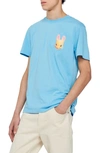 Sandro Rabbit Graphic Tee In Light Blue