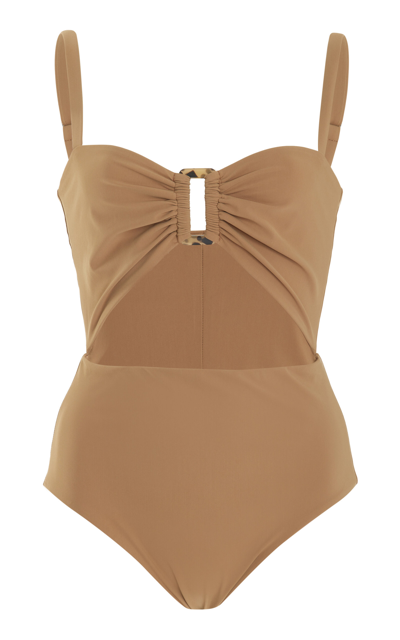 Anemos The Tortoise Ring Cutout One-piece Swimsuit In Sandstone