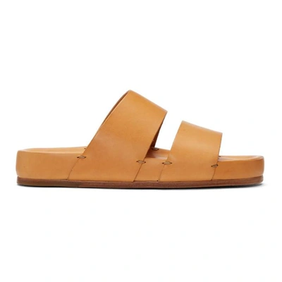 Feit Tan Two-strap Sandals In Natural