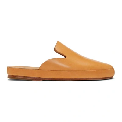 Feit Tan Hand Sewn Slide Loafers In Natural