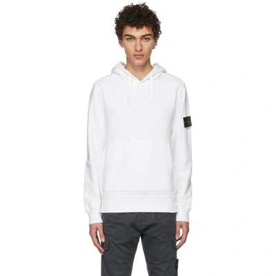 Stone Island White Arm Badge Hoodie