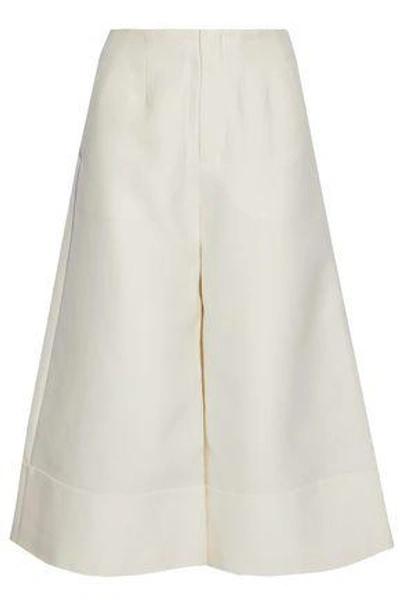 Co Tton, Silk And Cashmere-blend Culottes Ivory