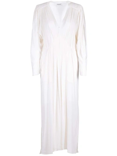 Isabel Marant Étoile Marant Étoile Woman Maxi Dress White Size 6 Cupro In Beige