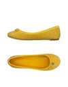 Tory Burch Ballet Flats In Yellow