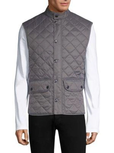 Barbour Lowerdale Quilted Fleece Vest In Grey
