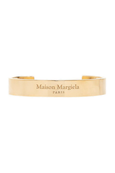 Maison Margiela Logo Engraved Bracelet In Metal