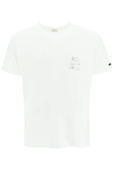 Etro Cube Logo T Shirt In White