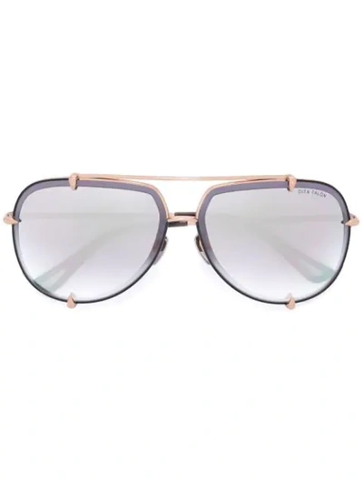 Dita Eyewear Aviator Frame Sunglasses In Metallic
