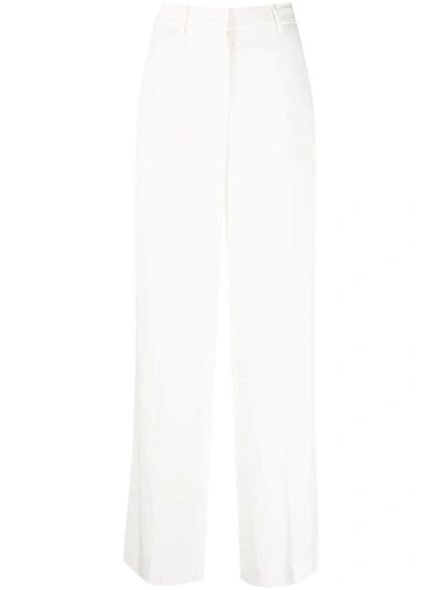Iceberg High-waisted Straight-leg Trousers In Ecru