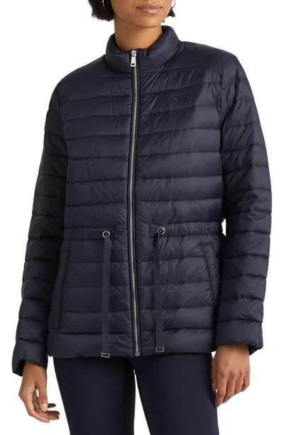 Lauren Ralph Lauren Drawstring-waist Padded Jacket In Dk Navy