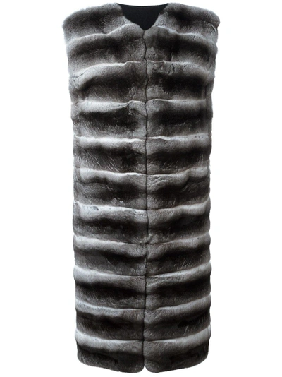 Liska Cashmere Sleeveless Coat In Black