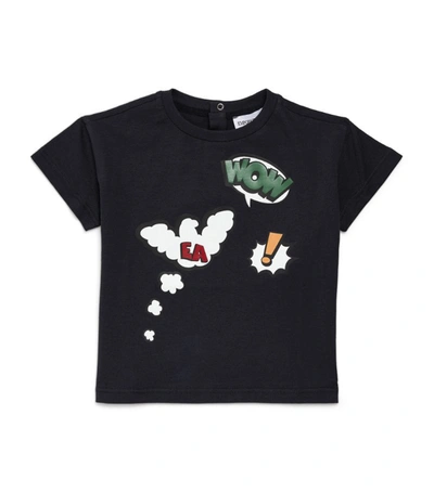 Emporio Armani Babies' Boys Navy Blue Comic Print T-shirt