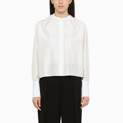 Loewe Ivory Silk Shirt In Brown