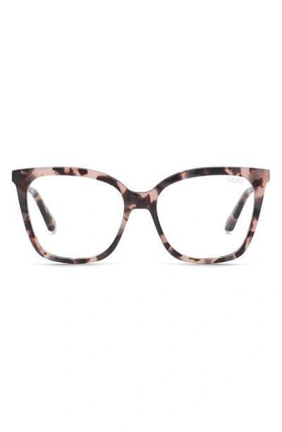 Quay 54mm Video On Square Blue Light Blocking Glasses In Tortoise,clear