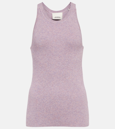 Isabel Marant Ribbed-knit Top In Purple