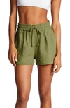 Billabong Drawstring Waist Cotton Shorts In Avocado