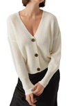 Vero Moda Lea V-neck Cardigan In Cloud Dancer