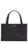 Kate Spade Sam Icon Small Recycled Nylon Tote Bag In Black