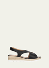 Aquatalia Adelina Napa Crisscross Slingback Espadrilles In Black