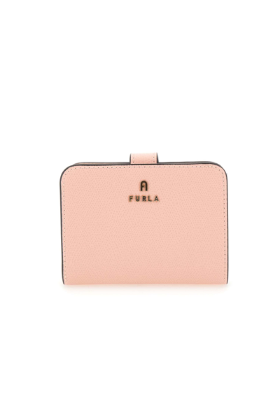 Furla Camelia Leather Wallet In Candy Rose