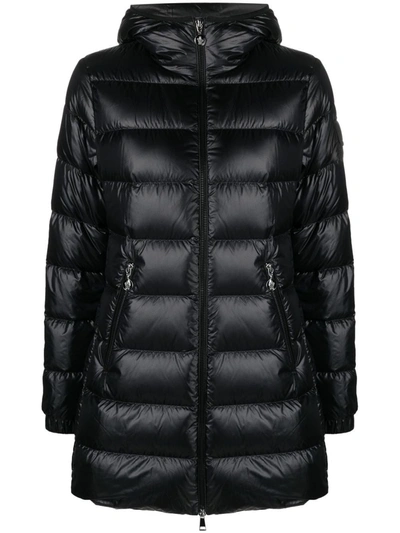 Moncler Glements Hooded Quilted Coat In 999