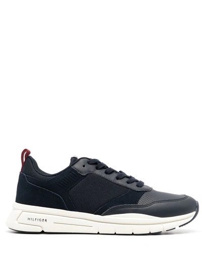 Tommy Hilfiger Low-top Leather Sneakers In Blau
