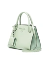 Prada Green Monogram Leather Tote Bag