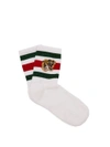 Gucci Tiger-embroidered Cotton-blend Socks In White