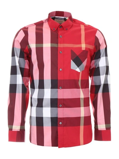 Burberry Thornaby Shirt In Parade Redrosso