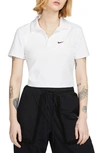 Nike Women's  Sportswear Essential Short-sleeve Polo Top In White