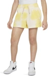 Nike Sportswear Big Kids' (girls') Washed Shorts In Yellow
